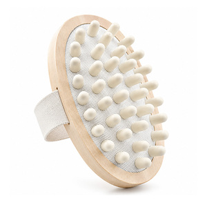 Pagaie de massage corporel en bambou avec coussin d'air confortable et sangle de maintien élastique pour le bien-être en voyage et les soins personnels - Product Image 1