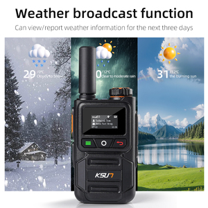 Ksun CT25 thời tiết phát sóng GPS tùy chọn không giới hạn khoảng cách Walkie Talkie đỏ-màu Xanh stroboscopic đèn báo động 4 gam PoC đài phát thanh - Product Image 5
