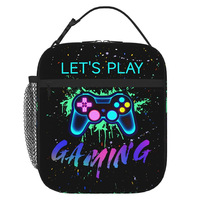 Meilleur Sac Repas Isotherme 3D Écologique à Fermeture Éclair, Motif Console de Jeu, Idéal pour Garçons/Filles, pour l'École ou les Bento