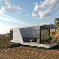 Maison mobile futuriste pratique à capsule spatiale pour hôtels, villas et maisons en conteneur