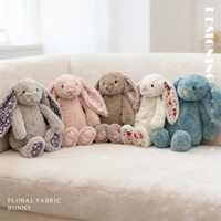 Peluche Lapin de Pâques Mignon le Plus Vendu, Jouet en Peluche Lapin aux Longues Oreilles Rembourré de Coton PP, Emballé Sous Vide, Unisexe pour la Vente en Gros