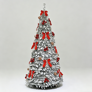 Arbre de Noël télescopique personnalisable à faible quantité minimale de commande, hauteur réglable, base verticale de haute qualité, respectueux de l'environnement - Product Image 2