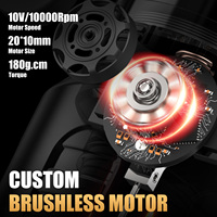 Ambition Zetton Pro 2400mAh 3.5/4.0mm Stroke Brushless Motor Professional Wireless Tattoo Pen Gun Machine avec 34/42mm Grip