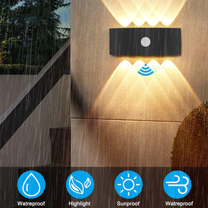 Dimmable Đèn tường ngoài trời với cảm biến chuyển động IP65 không thấm nước 8W hiên hiên ánh sáng Tường treo phòng ngủ Patio nhà để xe ánh sáng - Product Image 5