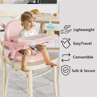 Siège rehausseur portable pour bébé Prodigy avec harnais de sécurité pour les voyages, hauteur réglable, utilisation aux toilettes, 0-12 mois, en plastique