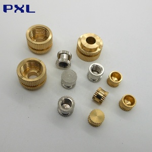 Tùy chỉnh đồng chèn các loại hạt cho ép phun OEM M2-M20 niken mạ đồng có khía hạt với cổ áo - Product Image 3