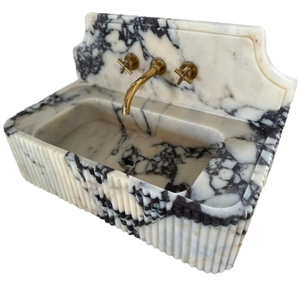 Wastafel Batu Marmer Calacatta Viola Berkualitas Tinggi untuk Meja Rias - Product Image 1