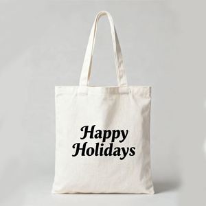 Bolsas de Tela de Algodón con Logotipo Impreso Personalizado, Bolsas de Compras Promocionales Personalizadas con Cierre de Cremallera y Patrón de Letras Personalizadas - Product Image 1
