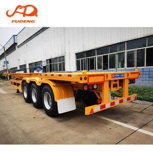 <span class=keywords><strong>Remorque</strong></span> châssis porte-conteneurs 12,5M 14M 20/40/45FT, <span class=keywords><strong>remorque</strong></span> squelette compacte pour livraison de conteneurs portuaires en Afrique - Product Image 3