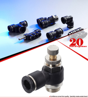 Raccord rapide fileté Airtac pour cylindre, vanne de régulation, raccord pneumatique SL4 6 8 10 12mm mâle