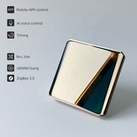 Contrôleur d'éclairage intelligent pour maison connectée Smart Life Zigbee 3.0, miroir incurvé en verre, couleur or rose, détection tactile, compatible WIFI