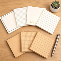 Blocs-notes autocollants en papier PET à feuilles mobiles, à carreaux, pour cadeaux et promotions, personnalisables en gros