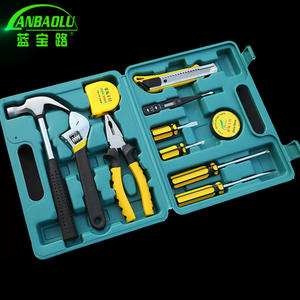 Ensemble d'outils à main Golden Horse, 12 pièces, clé à molette réglable, tournevis, marteau, pinces, ruban à mesurer, outils ménagers - Product Image 4