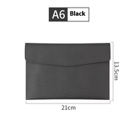 Bolsa de archivo de cartera A6, bolsa de documentos con cierre magnético de cuero PU, sobre de carpeta de archivo de impresión de logotipo personalizado