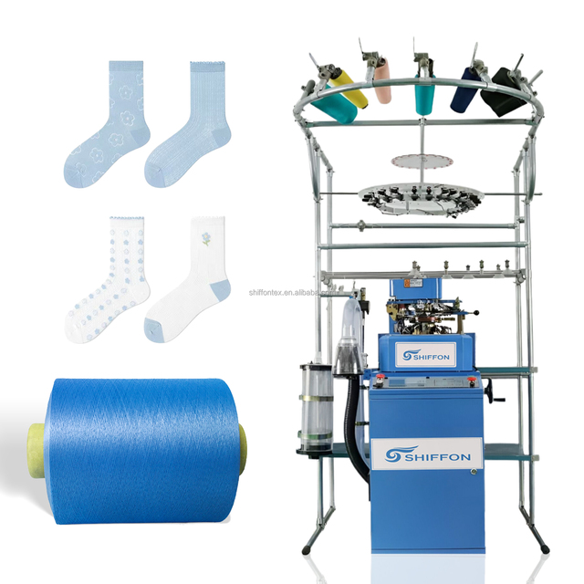China Automatic Hosiery Knitting Machine 3.5\" Full Automatic Plain Terry Socks Knitting Machine with Motor Core Component