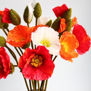 80Cm Hot Bán Hoa Nhân Tạo 2 Đầu Mô Phỏng Poppy Hoa Với Shell Cho Đám Cưới Trang Trí Nội Thất - Product Image 2