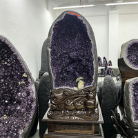Prix d'usine en gros, grande géode d'améthyste naturelle, géodes d'améthyste d'Uruguay pour la décoration intérieure