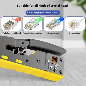 Đa chức năng 6P 8P Báo Chí Dây cáp <span class=keywords><strong>crimper</strong></span> Stripper Cutter Kìm Ethernet mạng Cat5/<span class=keywords><strong>6</strong></span>/7 RJ45 đi qua uốn tóc bồng công cụ - Product Image 4