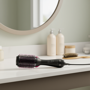 Cepillo de aire caliente iónico y cerámico Vevor 4 en 1, barril ovalado de 2.95 pulgadas, 3 ajustes de calor, herramienta de peinado individual. - Product Image 2