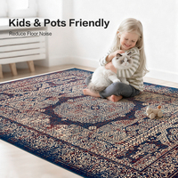 Tapis de luxe en laine persane Dsermer, tapis de sol en soie rouge, grands tapis de salon pour chambre, Alfombra
