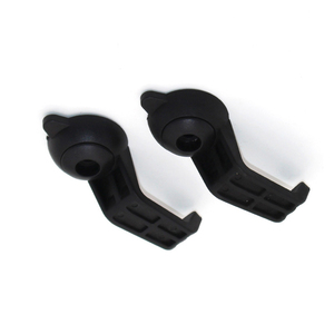 Black <b>Plastic</b> Office Desk Under-<b>Hook</b> Workstation Desk Storage <b>Hook</b> with Punch Hole Bag Hanger Accessory for Garments - Product Image 2