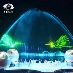 Fuente de agua con pantalla de proyección para exteriores, cortina de agua para paisajes escénicos de parques, Water Crown Custom. - Product Image 2