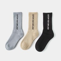 Chaussettes de sport personnalisées avec logo, chaussettes de compression côtelées, chaussettes athlétiques en coton, chaussettes amusantes pour hommes, chaussettes unisexes pour l'hiver