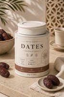 Tube en carton personnalisé pour dattes séchées avec couvercle à vis en fer blanc pour le stockage de dattes, fruits, noix, bonbons, snacks et aliments secs de qualité supérieure