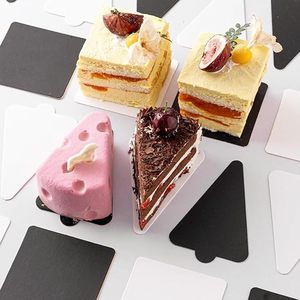 Đen mini bánh Hội Đồng Quản trị Mousse Trắng cardboards vòng bánh tấm tráng miệng cơ sở hiển thị Baking Mat Khay cho Bánh Ngọt Bánh ngọt tráng miệng - Product Image 3
