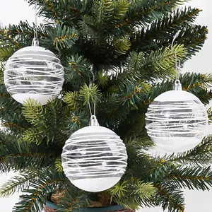 Factory Price Wholesale Custom Pattern Christmas Tree Decoration Ornaments Shatterproof Plastic Christmas Ball