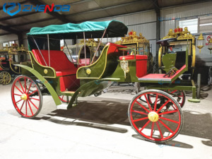 Carruaje Turístico Verde ZD-SC51, Estilo <span class=keywords><strong>Cenicienta</strong></span>, para Transporte Especializado en Paseos Turísticos - Product Image 4