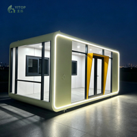 Cabine Apple en acier coupe-vent et imperméable, design moderne et élégant, maisons préfabriquées en conteneurs, cabine de bureau écologique, mobile et moderne