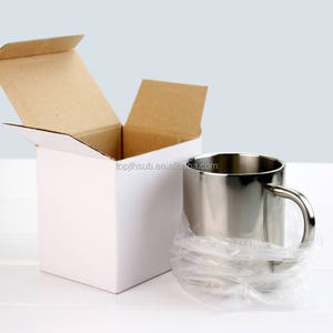 Topjlh vente en gros top événement fête logo imprimé tasses à café en acier inoxydable tasses à impression personnalisée logo tasse avec poignée - Product Image 6