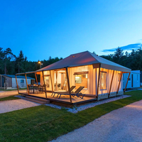 Tente Safari Robuste et Écologique, Tente Permanente pour Glamping, Lodge Extérieur, Hôtel de Luxe, Maisons Préfabriquées pour le Camping