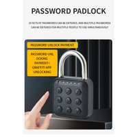 Cadenas intelligent à empreinte digitale IP67 étanche en alliage de zinc + ABS, sécurité de grade C, autonomie de 12 mois, utilisation extérieure, contrôle via application Wi-Fi Tuya