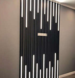 Paneles de Pared de Listones de Madera con Luz LED, Color Negro Completo, 3000k 4000k 6500k, para Paneles de Pared 3D - Product Image 5