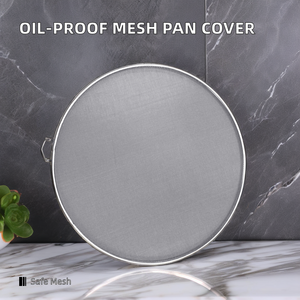 Wholesale Stainless Steel Splatter Screen Oil-Proofing Spill Proofing <b>Lid</b> for Frying <b>Pans</b> Essential Cooking Tool Colanders - Product Image 5