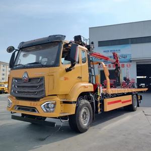 HOWO 4x2 piattaforma di carro attrezzi 10 tonnellate idraulico carro attrezzi ruote sollevamento braccio dritto gru per carro attrezzi - Product Image 2