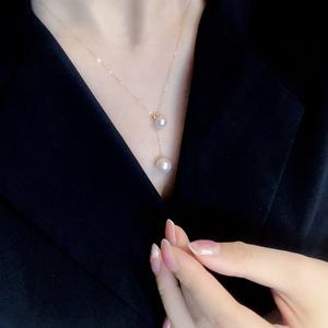 Nouvelles boucles d'oreilles en argent sterling 925 avec pendentif en perle de Nanyang d'eau de mer blanche naturelle de Chine, 12-13 mm, légèrement imparfaites, Wenchi - Product Image 4