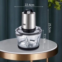 STAR VDE – hachoir à aliments rapide multifonctionnel ST-5508, hachoir à légumes, bol en verre 3L, hachoir à viande