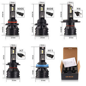Kit de Conversión de Faros Delanteros LED Súper Brillantes M2 H4, Chip LED Potente H1 CR-EE de 28 W y 6000 LM, Bombilla LED para Automóvil - Product Image 5