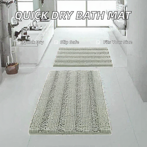 Alfombra de Chenilla Antideslizante de Secado Rápido, Hecha a Máquina, Tamaño Personalizado para un Uso Seguro en el Baño - Product Image 2