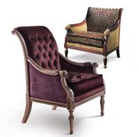 Canapé de luxe de haute qualité, meubles de salon, fauteuils en chêne massif, fauteuils d'accent français avec repose-pieds