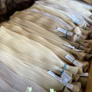 自然发色 100% 处女欧洲人发 批发接发 高级优质自然毛质，毛角质层整齐 - Product Image 6