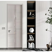 Porte intérieure moderne en bois massif, pivotante, étanche, sur mesure, surface finie, pour chambre, appartement, hôtel, villa, résidence