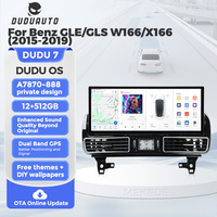 DUDUAUTO Geeignet für Benz GLE GLS W166 X166 2015-2019 12,3-Zoll Modifiziertes Android-System Bluetooth Car-Play Navigationsbildschirm