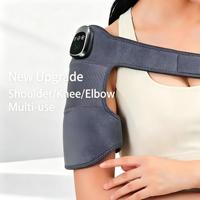 Masseur électrique intelligent pour les genoux avec chaleur et vibrations - Appareil sans fil rechargeable pour soulager les douleurs aux jambes, pour l'arthrite et la récupération sportive