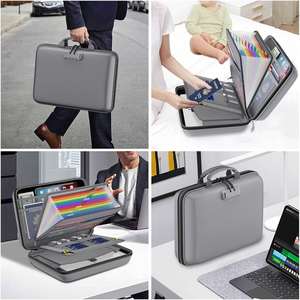 Boîte de rangement portable ignifuge pour dossiers, valise ignifuge avec serrure pour dossiers, passeports et certificats - Product Image 3