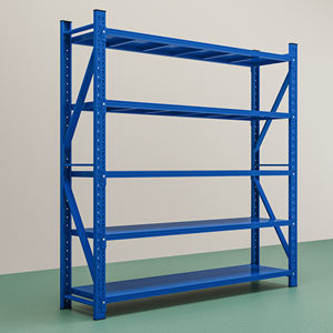 رف تخزين فولاذي قابل للتعديل بـ4 طبقات، نظام رفوف مستودعات طويل المدى بدون براغي، مع حماية ضد التآكل للتخزين - Product Image 3