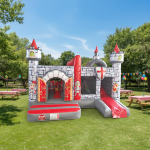 Château Gonflable Commercial Chevalier Médiéval Hupfburg – Vente Flash – Qualité Professionnelle – Écologique – Garantie 3 Ans – Idéal pour les Fêtes - Product Image 3